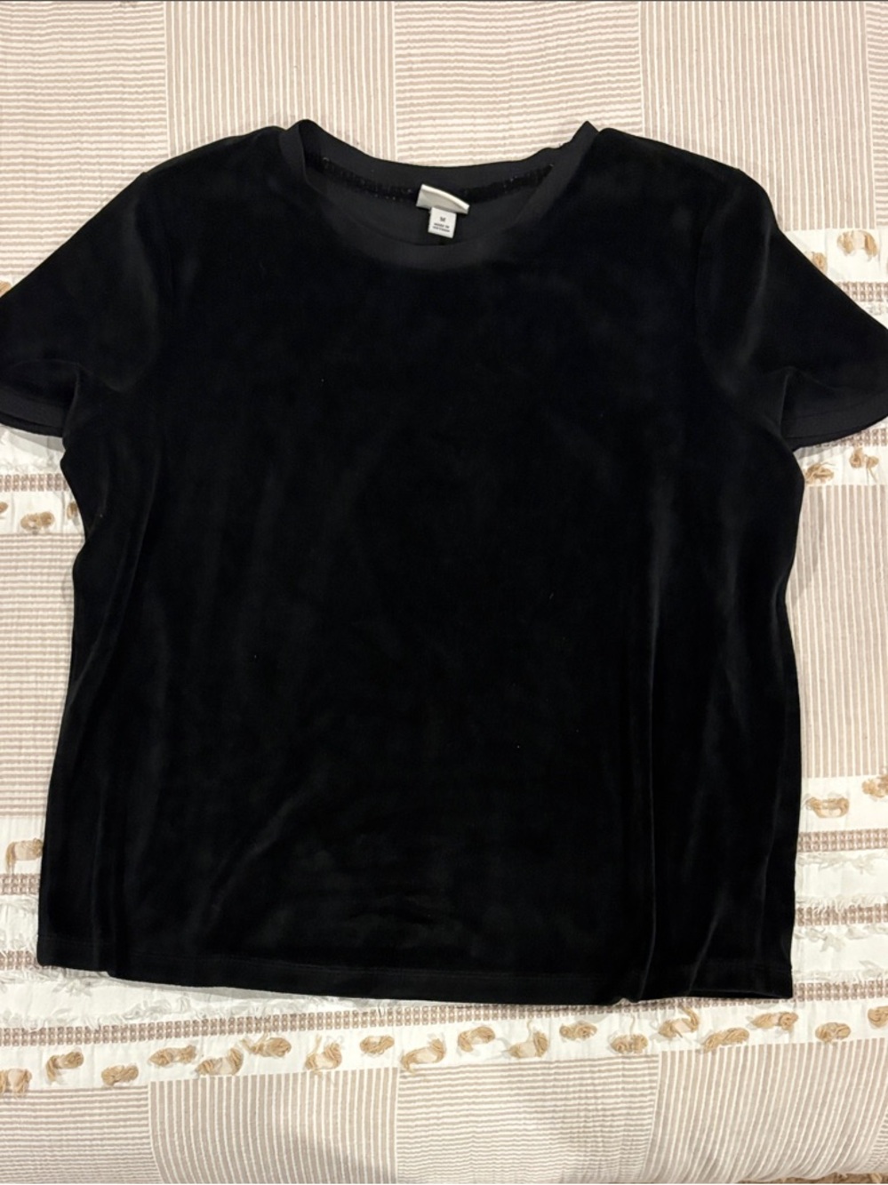 Black Velvet Short Sleeve Tee (M)